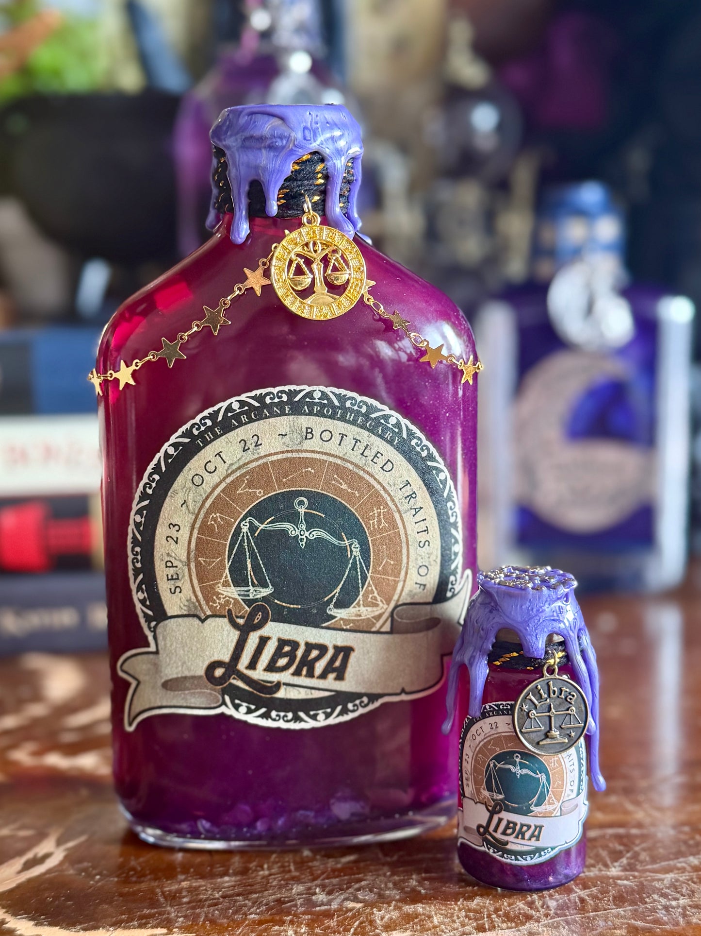 Libra Zodiac Potion Bottle | Bottled Traits of Libra | Astrology Gift | Rose Quartz Crystal Potion | Witchy Zodiac Decor | Libra Birthday Gift