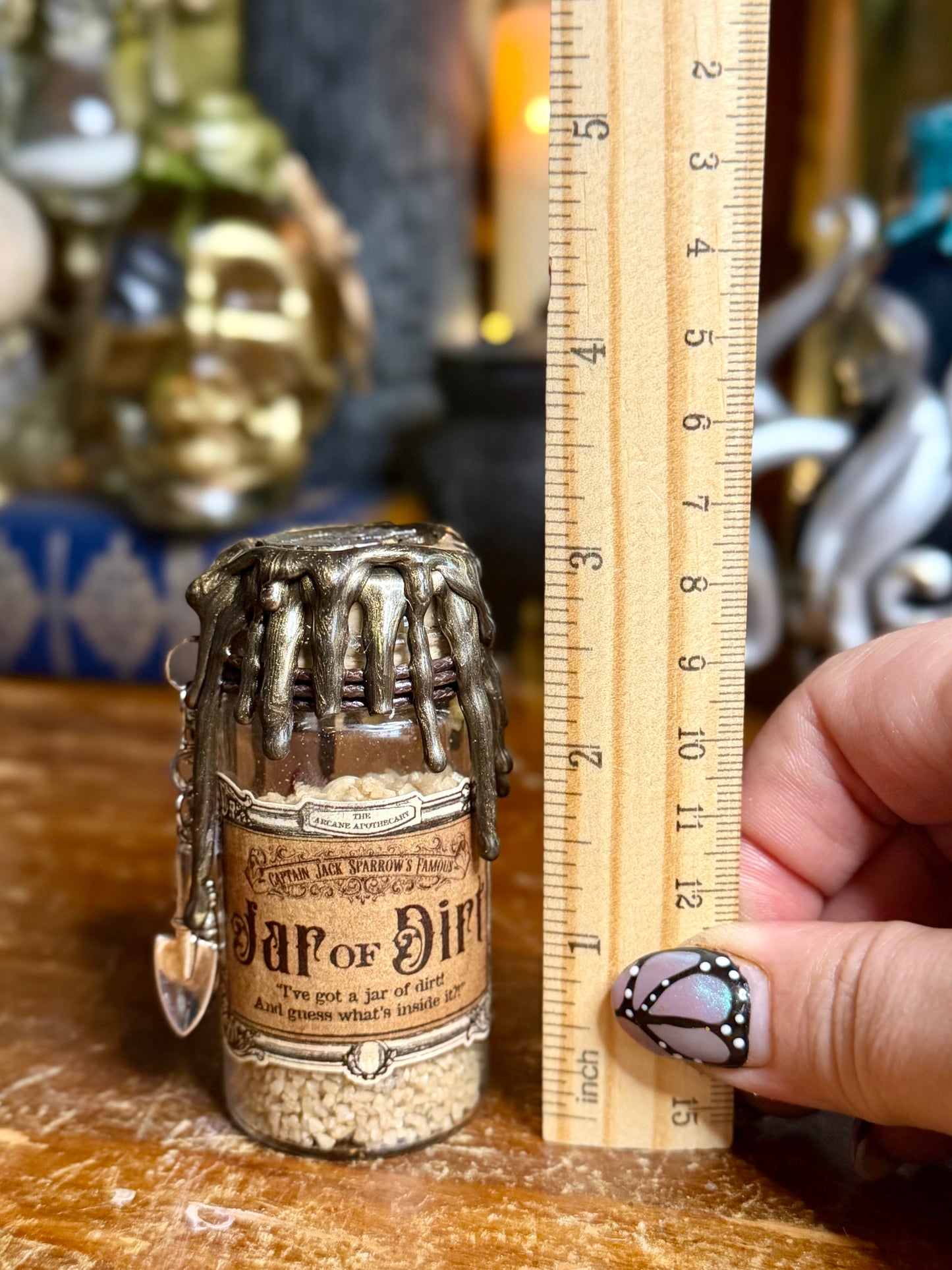 Jar of Dirt Heart Potion | Pirate Inspired Decor | Fantasy Fidget | Nautical Curio | Handmade Display Bottle