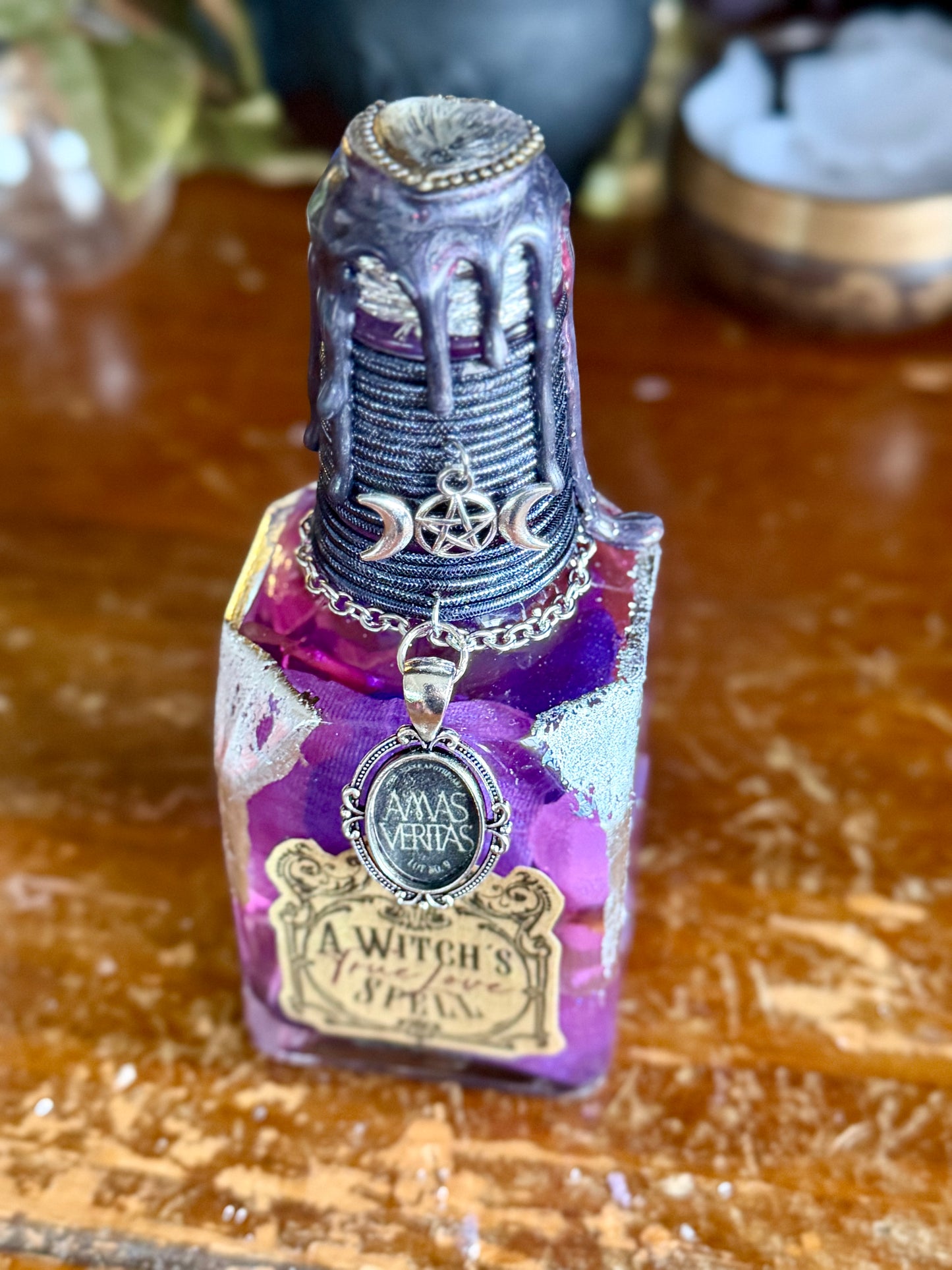 A Witch’s True Love Spell | Amas Veritas Potion | Practical Magic Inspired Witch Potion | Botanical Love Spell Decor | Witchy Gift