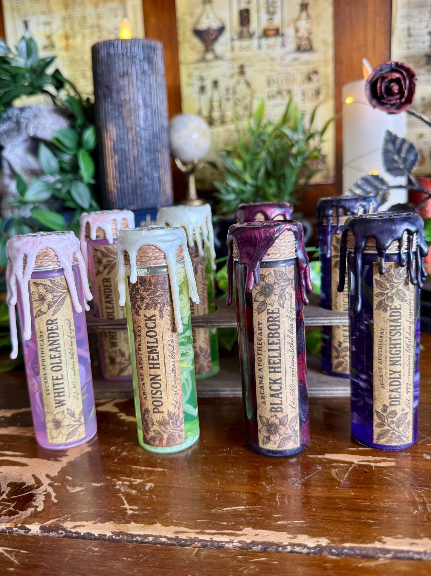 Poison Garden | Poison Hemlock Mini Potion | Dark Academia Display Bottle
