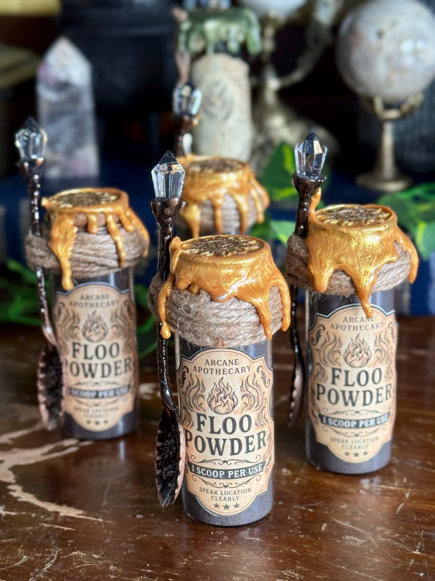 Mini Floo Powder | Magical Display Spell Bottle | Witchy & Wizard Decor | Fantasy Harry Potter Collectible