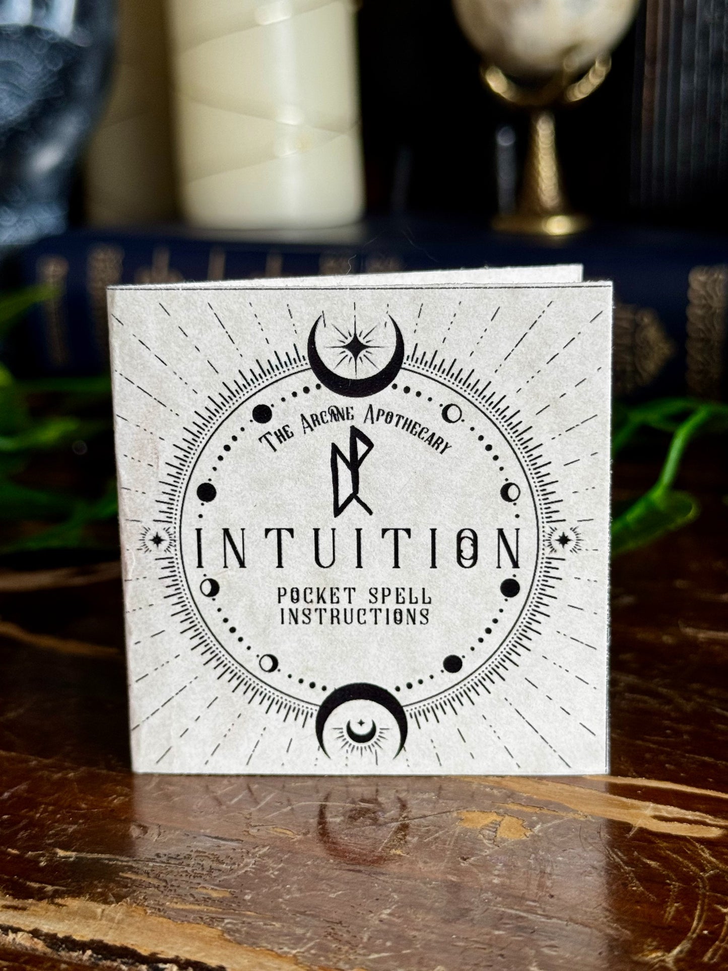 Pocket Spell Intuition Potion | Labradorite Crystal | Witchcraft Altar Decor | Insight Ritual Jar