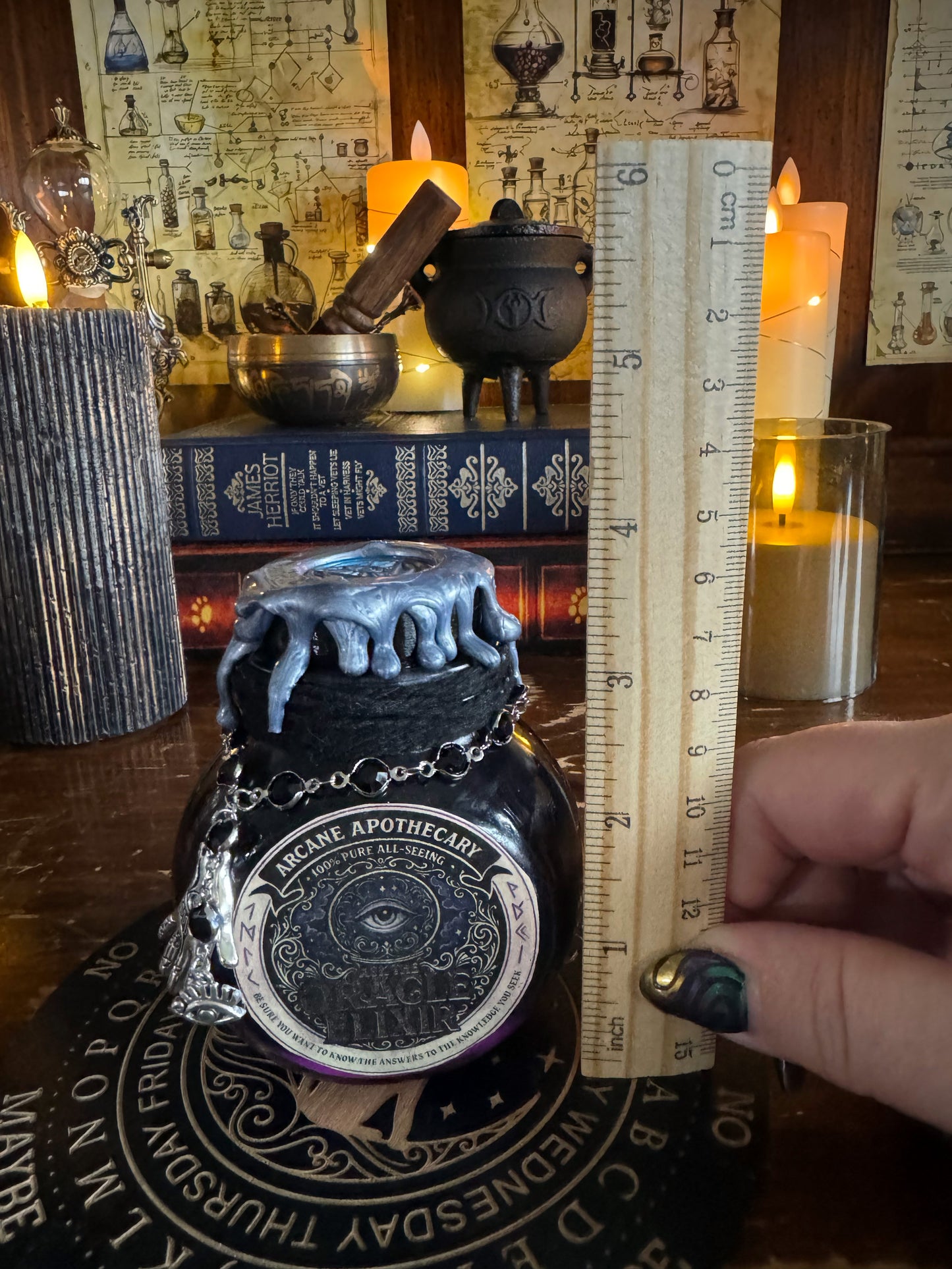 Ask The Oracle Elixir | Decision Making Potion | Fortune Telling Decor | Magic 8 Ball | RPG Prop