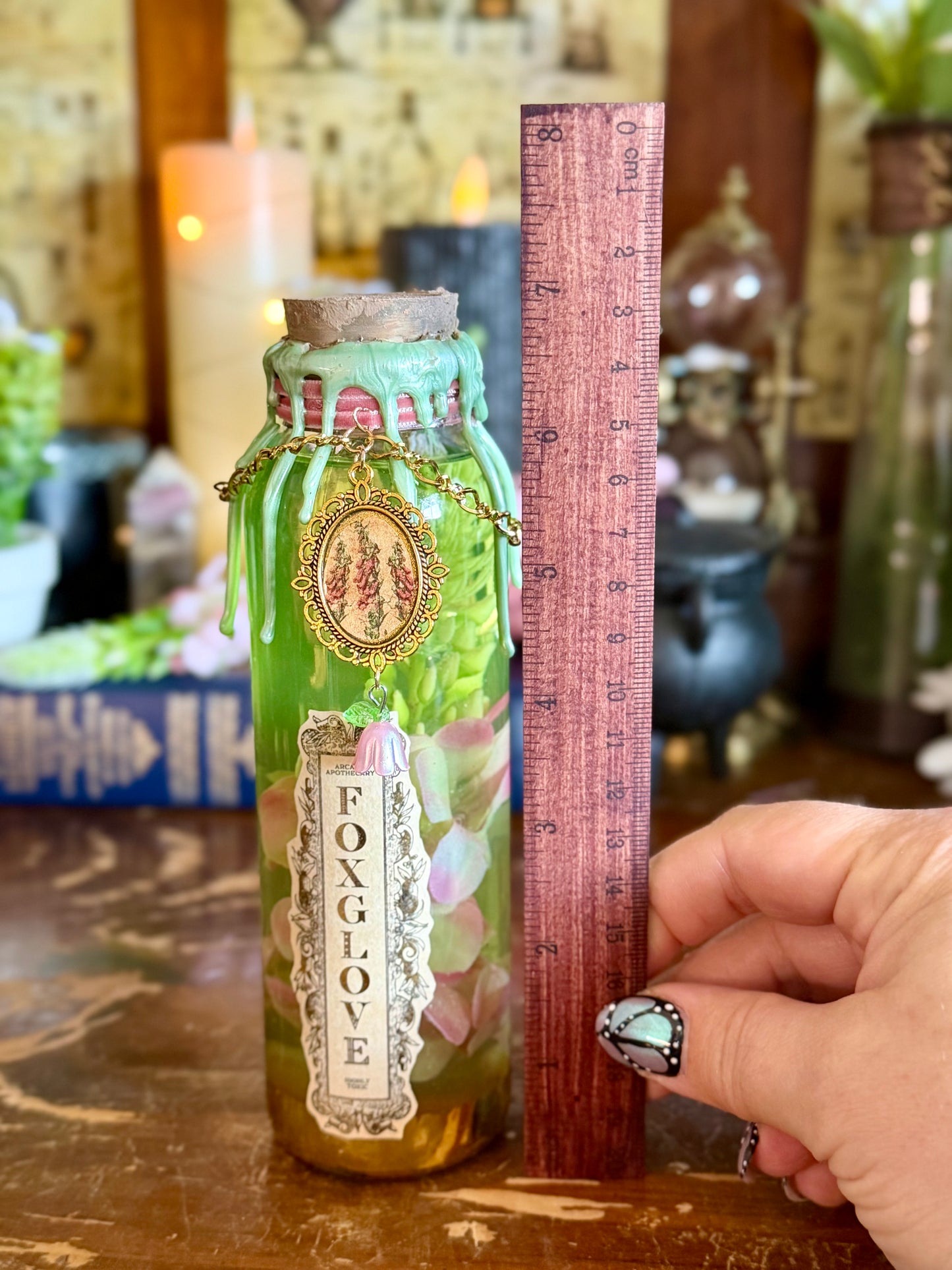 Foxglove Poison Potion | Witch Decor | Cottagecore Apothecary Display | Fantasy Bottle