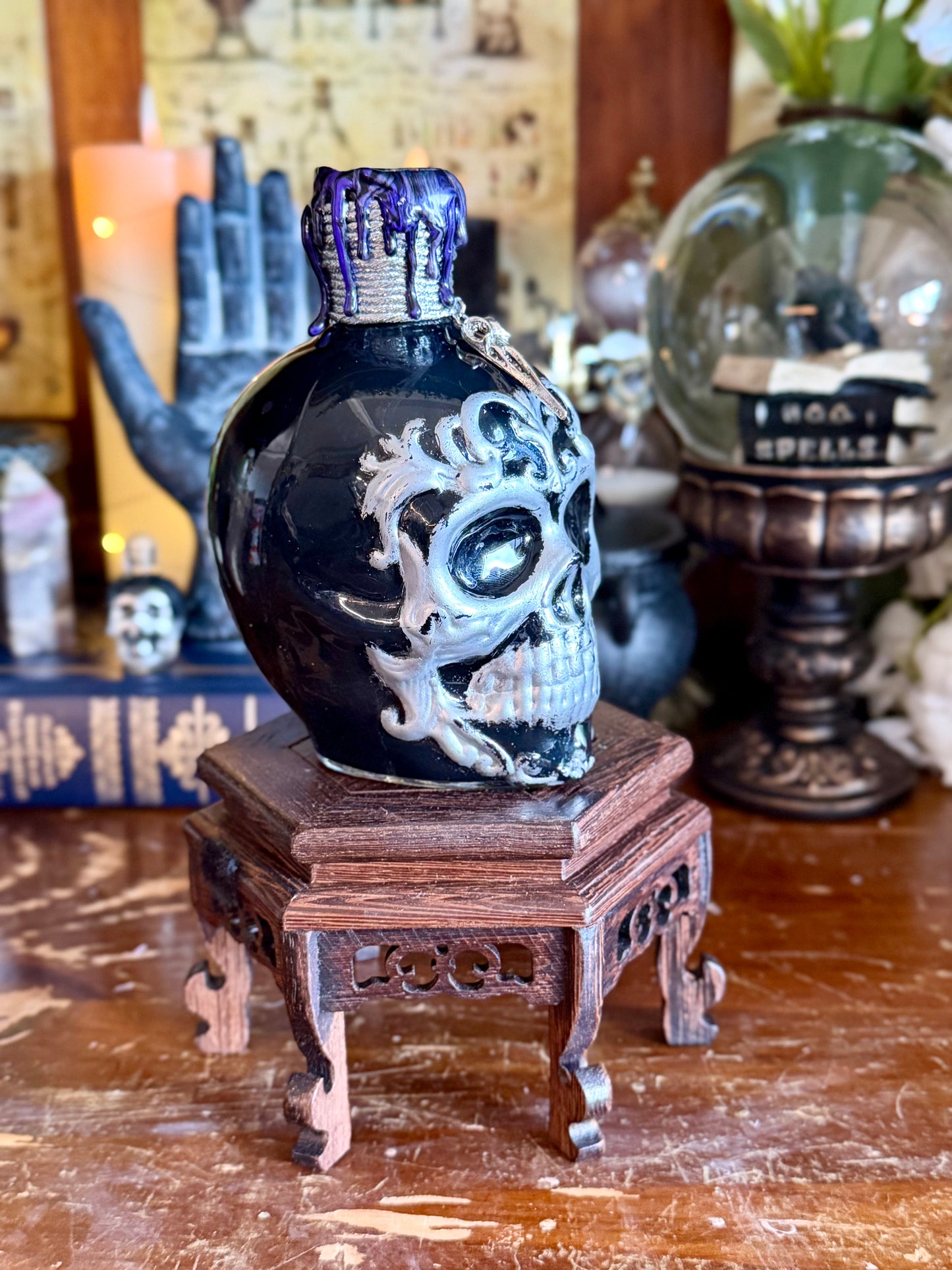 Draught of Living Death | Skull Potion Bottle | Gothic Fantasy Decor | Spooky Display