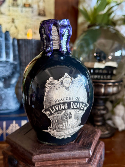 Draught of Living Death | Skull Potion Bottle | Gothic Fantasy Decor | Spooky Display