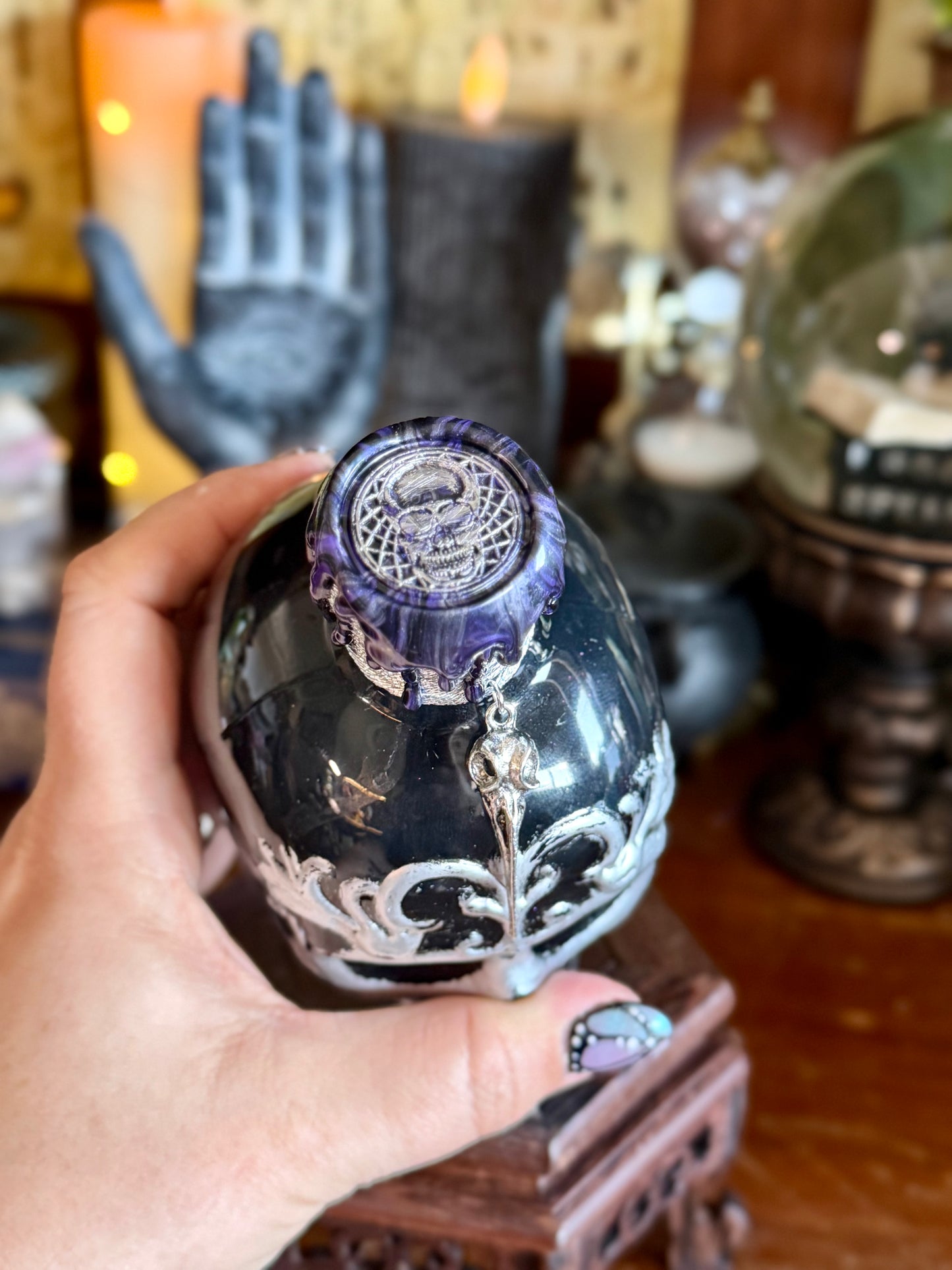 Draught of Living Death | Skull Potion Bottle | Gothic Fantasy Decor | Spooky Display