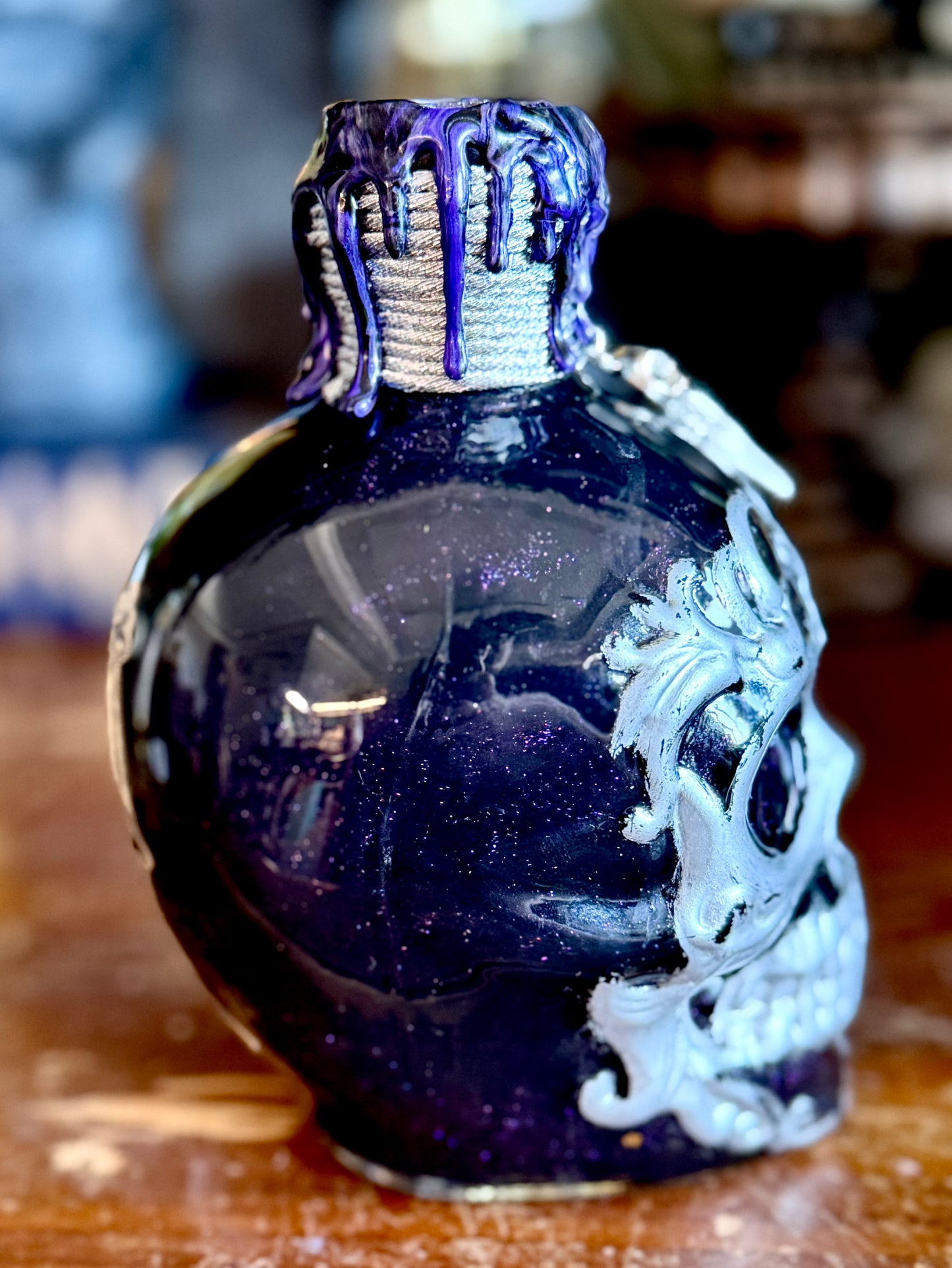 Draught of Living Death | Skull Potion Bottle | Gothic Fantasy Decor | Spooky Display