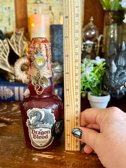 Dragon Blood Display Potion | Fantasy Shelf Decor | Interactive Color Change Elixir Bottle