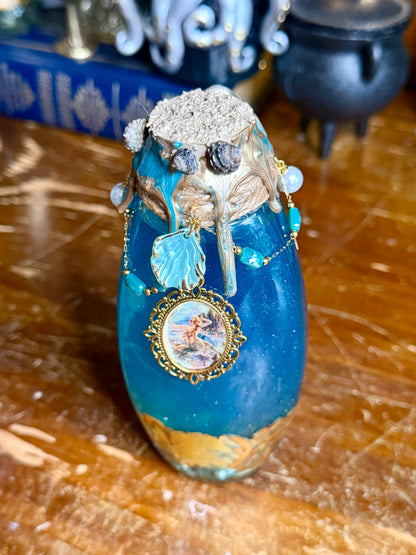 Siren’s Song Potion | Mermaid Decor | Ocean Bottle Art | Fantasy Decor | Coastal Gothic Display