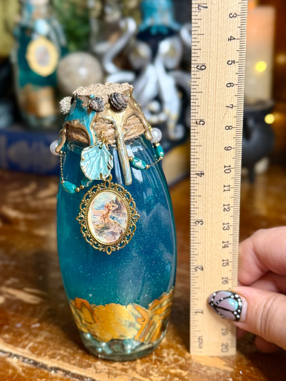 Siren’s Song Potion | Mermaid Decor | Ocean Bottle Art | Fantasy Decor | Coastal Gothic Display