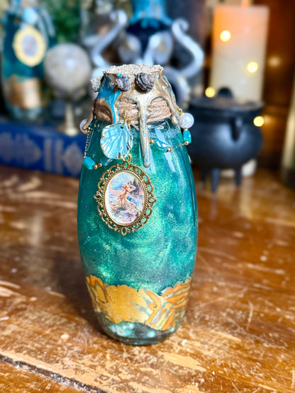Siren’s Song Potion | Mermaid Decor | Ocean Bottle Art | Fantasy Decor | Coastal Gothic Display