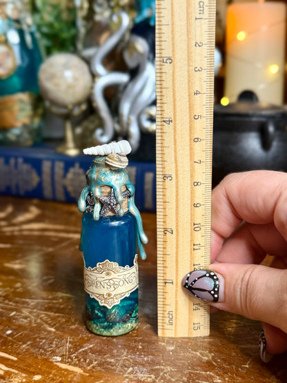 Siren’s Song Mini Potion | Mermaid Decor | Ocean Bottle Art | Fantasy Decor | Coastal Gothic Display