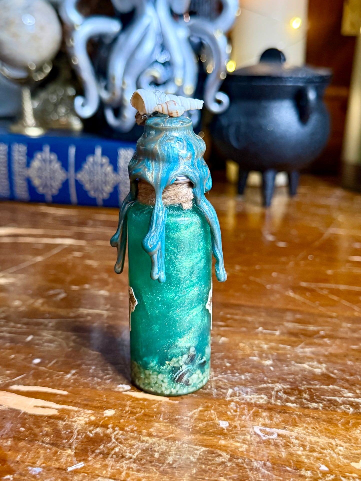 Siren’s Song Mini Potion | Mermaid Decor | Ocean Bottle Art | Fantasy Decor | Coastal Gothic Display