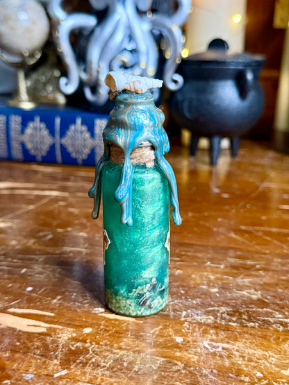 Siren’s Song Mini Potion | Mermaid Decor | Ocean Bottle Art | Fantasy Decor | Coastal Gothic Display
