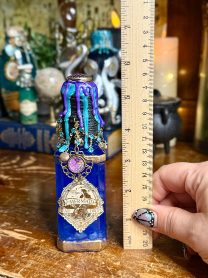 Mermaid Tears Potion | Mermaid Decor | Ocean Fantasy Bottle | Sea Witch Decor | Handmade Gothic Art