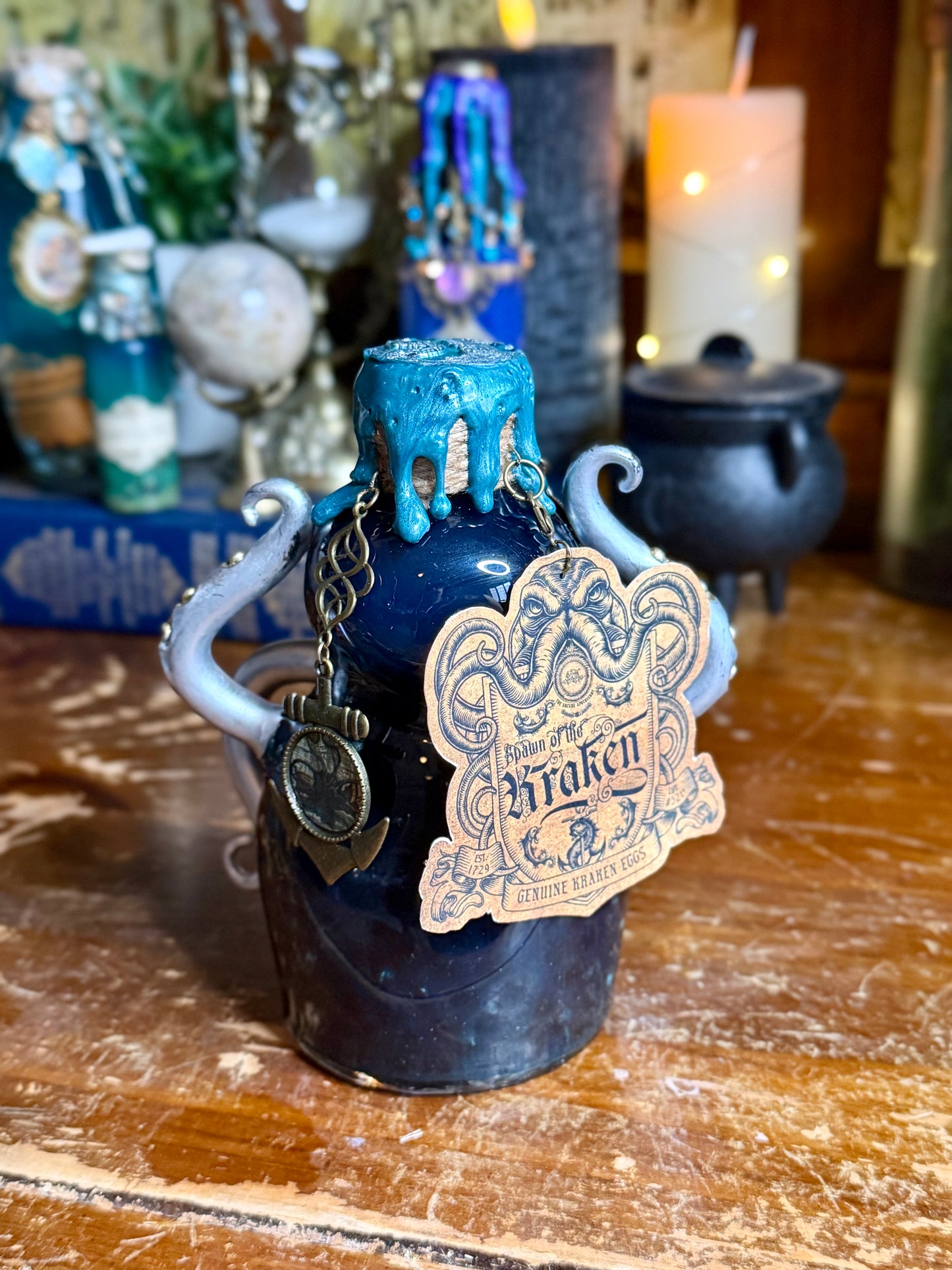 Spawn of the Kraken Potion | Kraken Decor | Pirate Fantasy Art | Ocean Curio | Gothic Handmade Decor