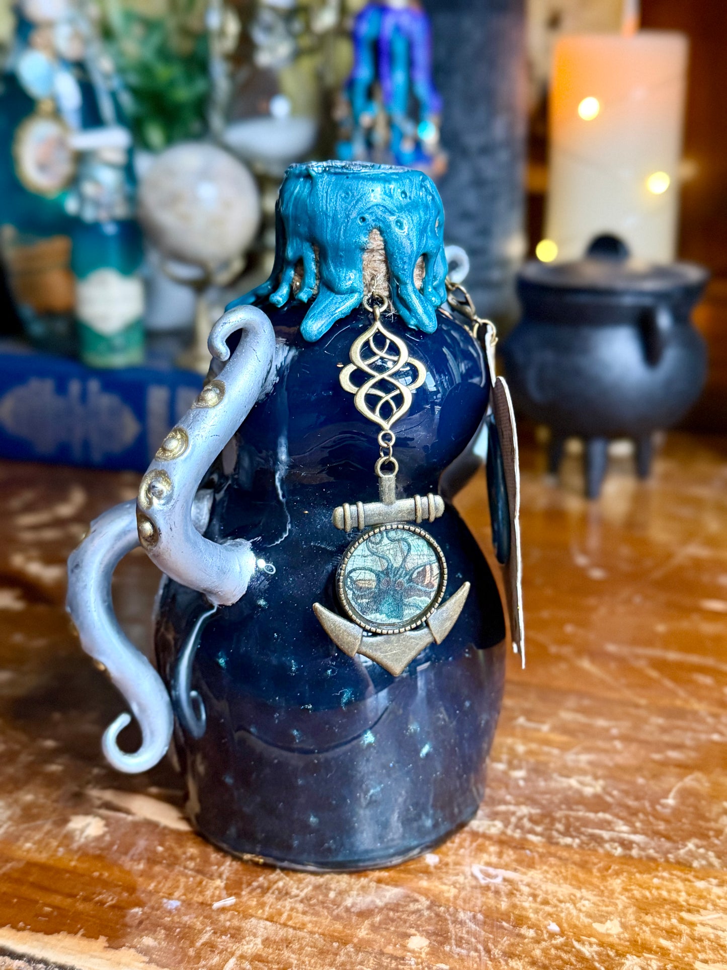 Spawn of the Kraken Potion | Kraken Decor | Pirate Fantasy Art | Ocean Curio | Gothic Handmade Decor