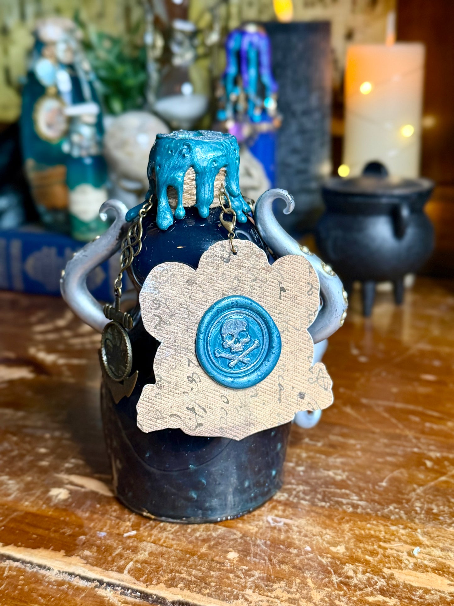 Spawn of the Kraken Potion | Kraken Decor | Pirate Fantasy Art | Ocean Curio | Gothic Handmade Decor