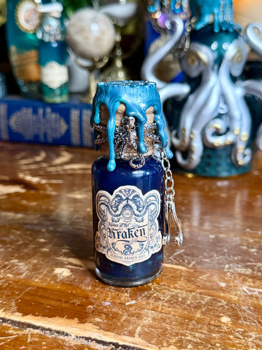 Spawn of the Kraken Mini Potion | Kraken Decor | Pirate Fantasy Art | Ocean Curio | Gothic Handmade Decor