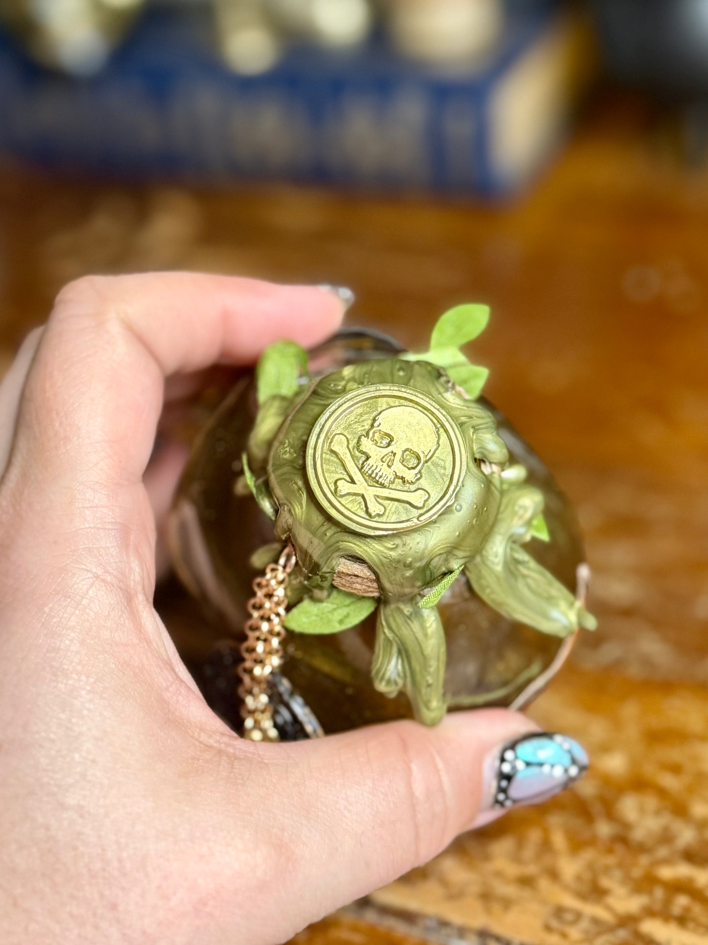Dead Man’s Cursed Waters Potion | Pirate Decor | Skull Bottle | Gothic Ocean Decor | Dark Academia Art