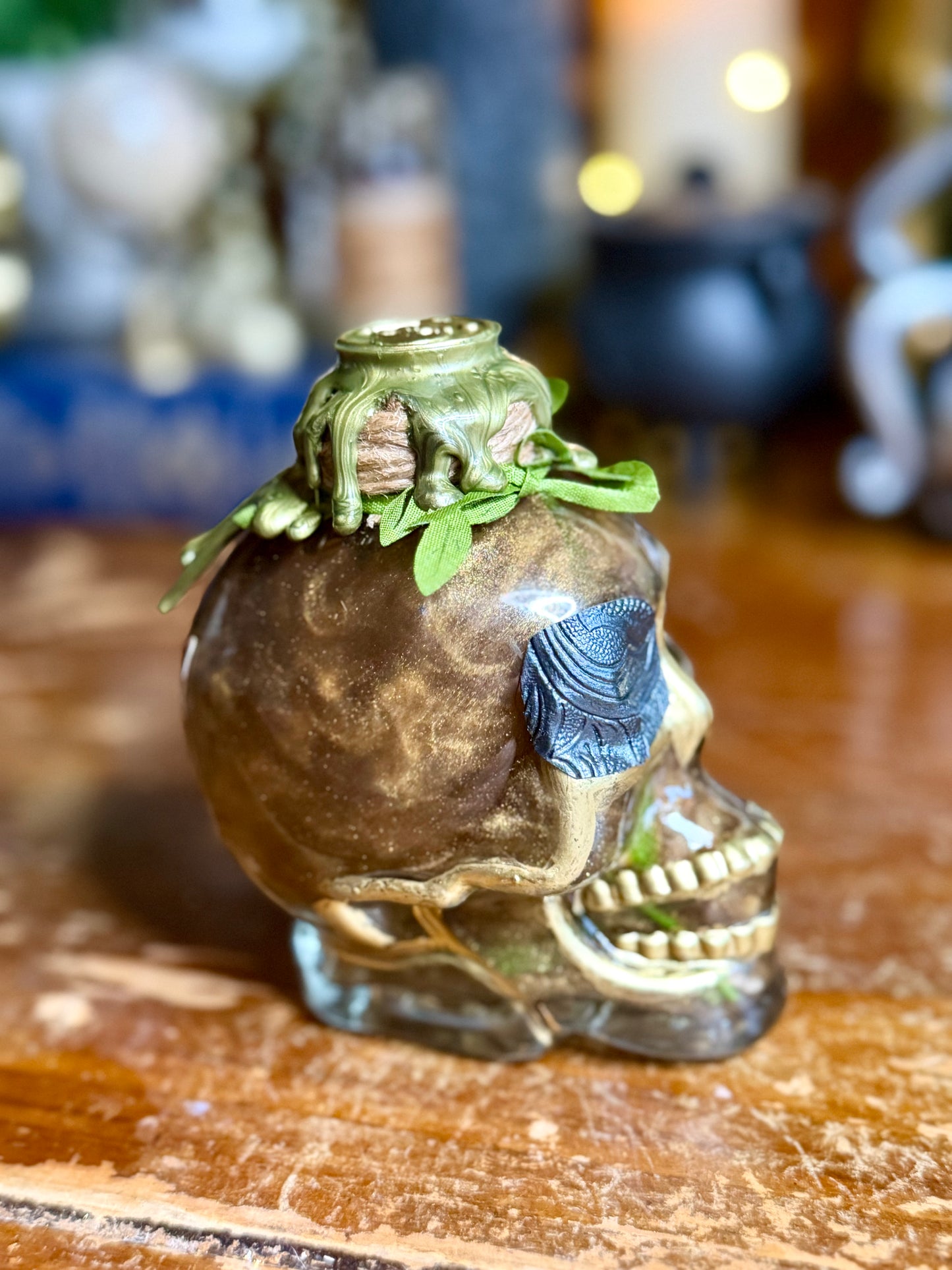 Dead Man’s Cursed Waters Potion | Pirate Decor | Skull Bottle | Gothic Ocean Decor | Dark Academia Art
