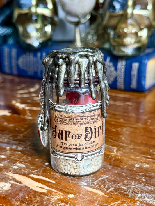 Jar of Dirt Heart Potion | Pirate Inspired Decor | Fantasy Fidget | Nautical Curio | Handmade Display Bottle