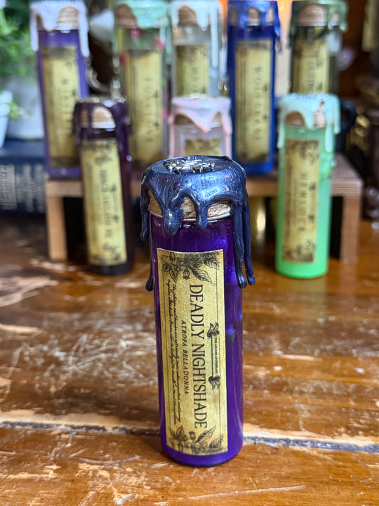 Poison Garden | Deadly Nightshade Mini Potion | Dark Academia Display Bottle