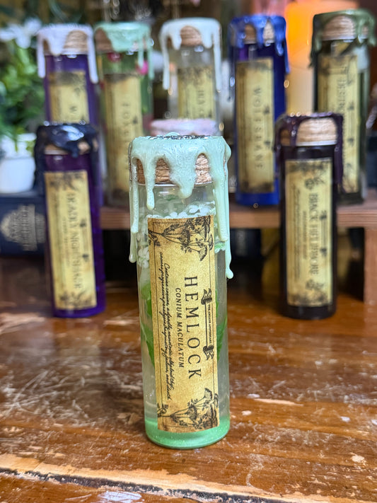 Poison Garden | Hemlock Mini Potion | Dark Academia Display Bottle