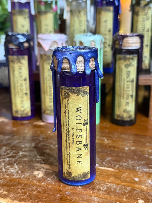 Poison Garden | Wolfsbane Mini Potion | Dark Academia Display Bottle