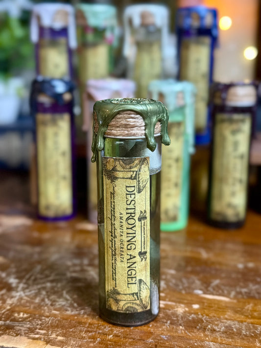 Poison Garden | Destroying Angel Mini Potion | Dark Academia Display Bottle