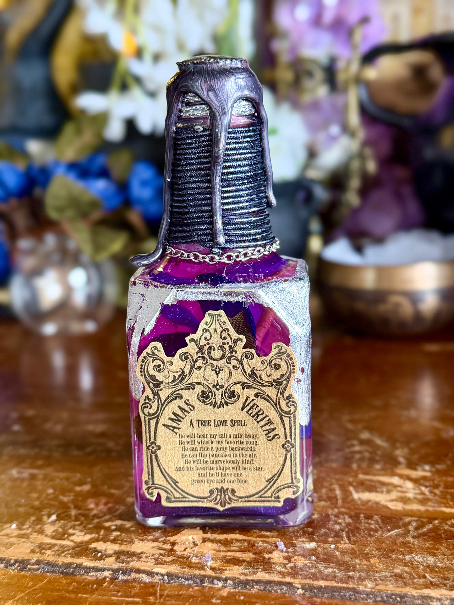 A Witch’s True Love Spell | Amas Veritas Potion | Practical Magic Inspired Witch Potion | Botanical Love Spell Decor | Witchy Gift
