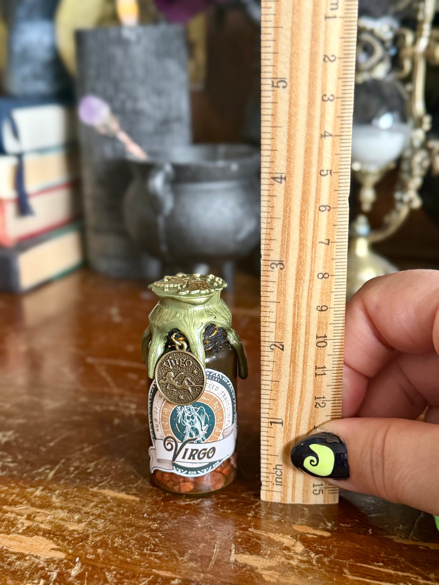 Mini Zodiac Virgo Potion Collectible | Astrology Decor | Witchy Display Bottle