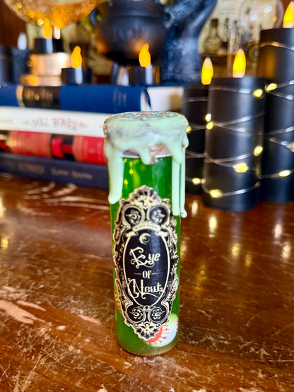 Eye of Newt Mini Potion | Witchy Halloween Decor | Gothic Apothecary Bottle | Creepy Eyeball Potion | Dark Academia Gift