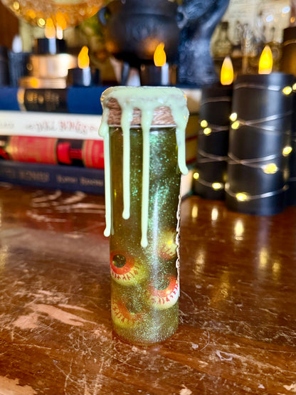 Eye of Newt Mini Potion | Witchy Halloween Decor | Gothic Apothecary Bottle | Creepy Eyeball Potion | Dark Academia Gift