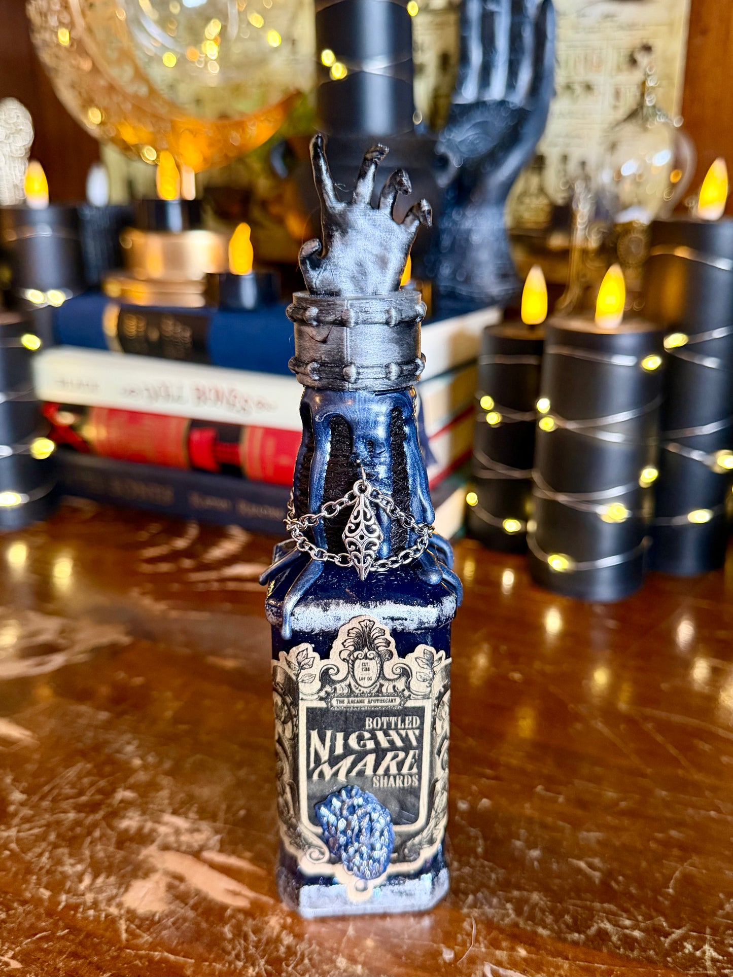 Bottled Nightmare Shards | Gothic Horror Potion Bottle | Creepy Halloween Decor | Dark Academia Apothecary | Macabre Gift