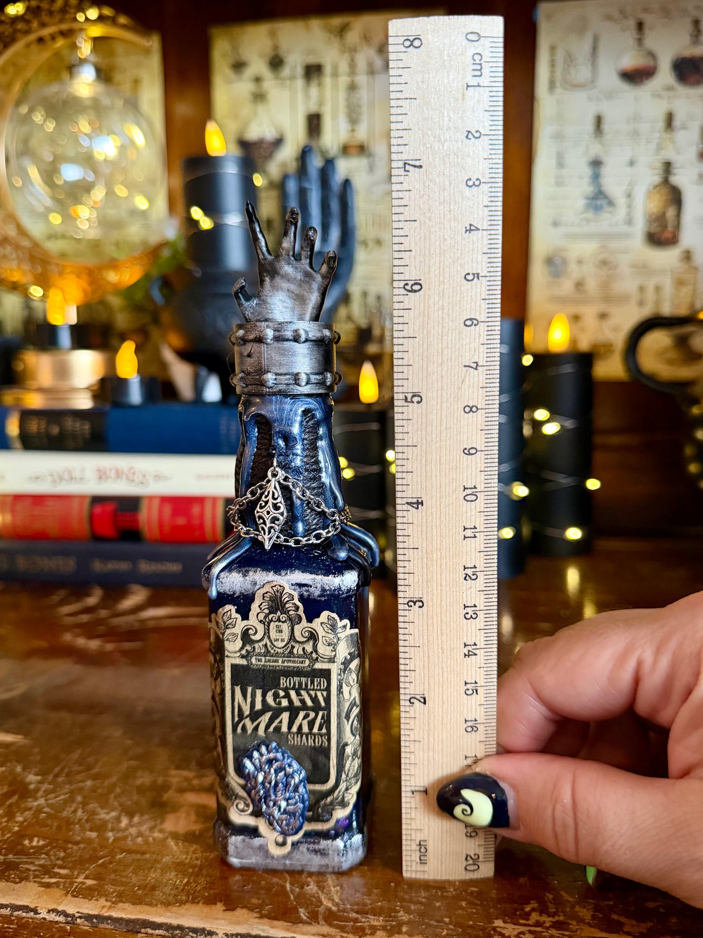 Bottled Nightmare Shards | Gothic Horror Potion Bottle | Creepy Halloween Decor | Dark Academia Apothecary | Macabre Gift