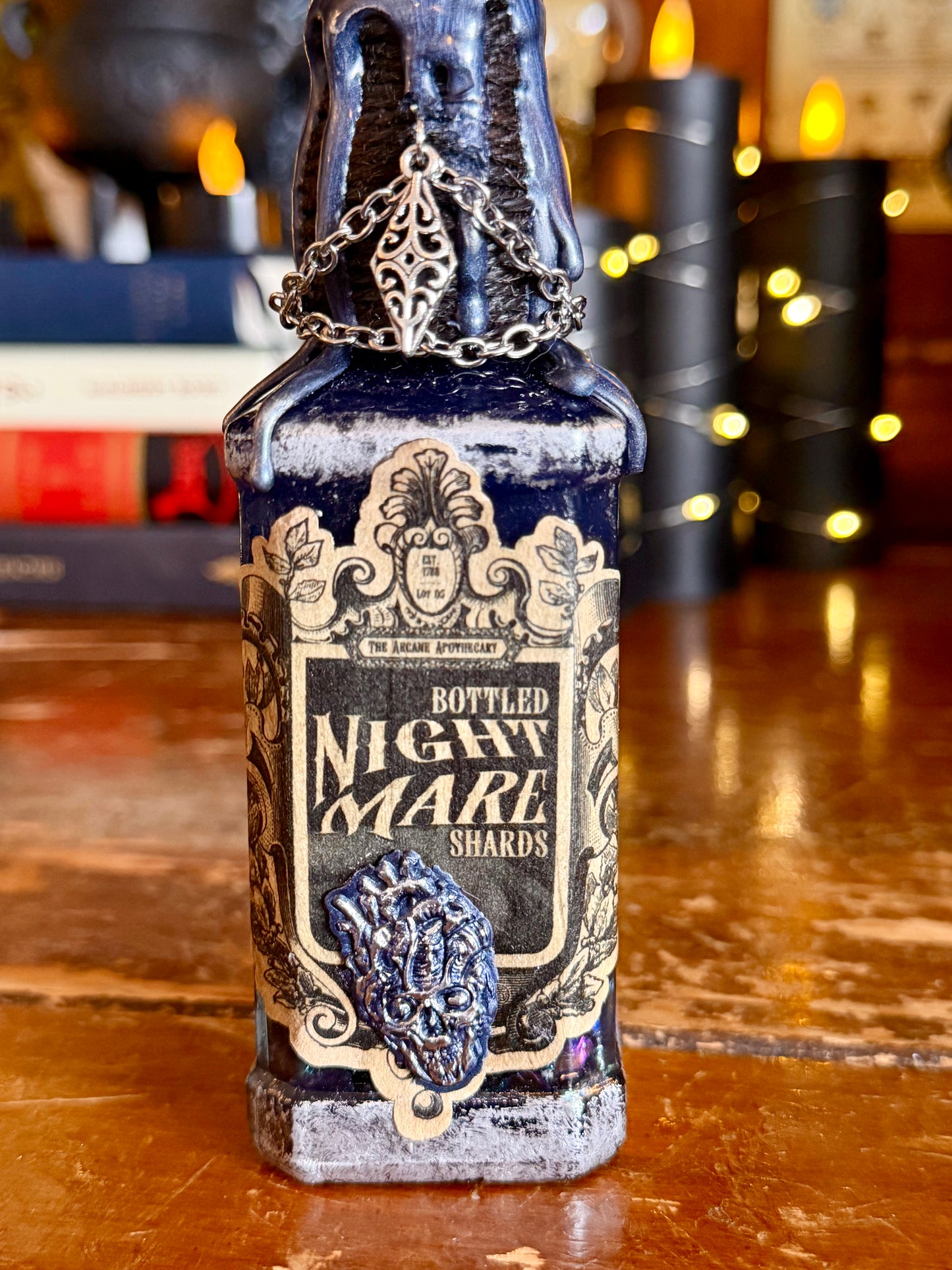 Bottled Nightmare Shards | Gothic Horror Potion Bottle | Creepy Halloween Decor | Dark Academia Apothecary | Macabre Gift
