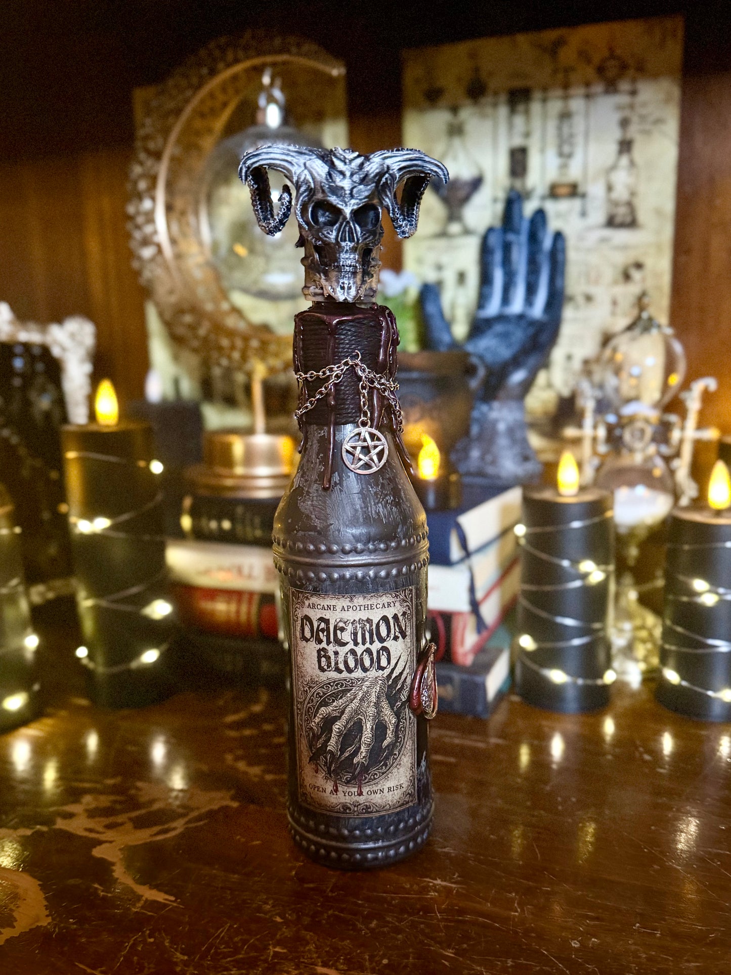 Daemon / Demon Blood Potion | Limited Edition Gothic Apothecary Bottle | Occult Halloween Decor | Dark Fantasy Collectible
