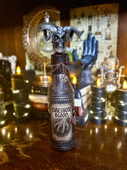 Daemon / Demon Blood Potion | Limited Edition Gothic Apothecary Bottle | Occult Halloween Decor | Dark Fantasy Collectible