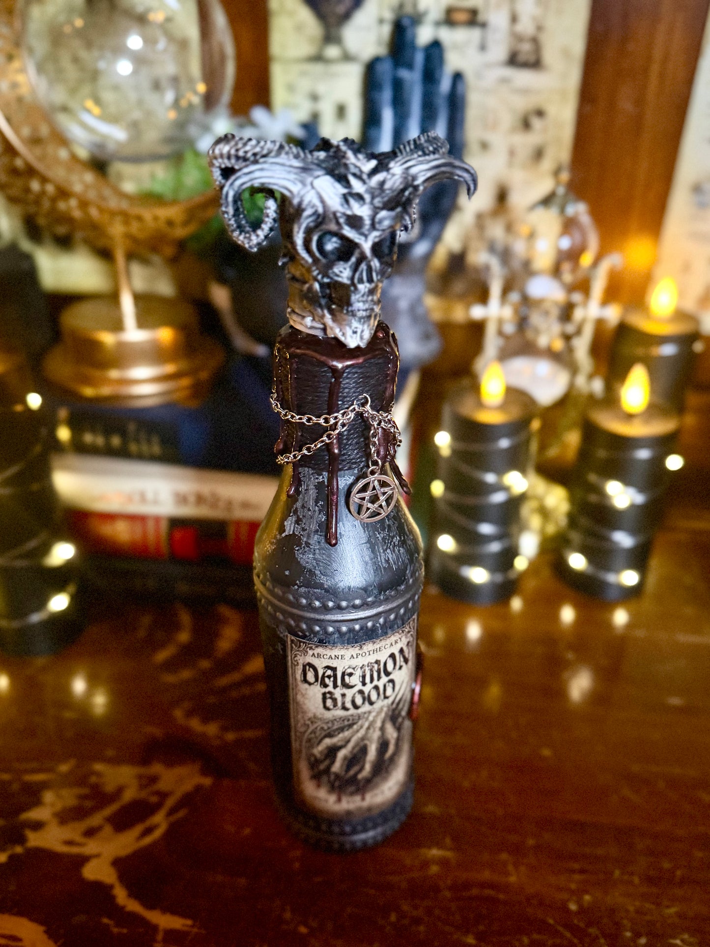 Daemon / Demon Blood Potion | Limited Edition Gothic Apothecary Bottle | Occult Halloween Decor | Dark Fantasy Collectible