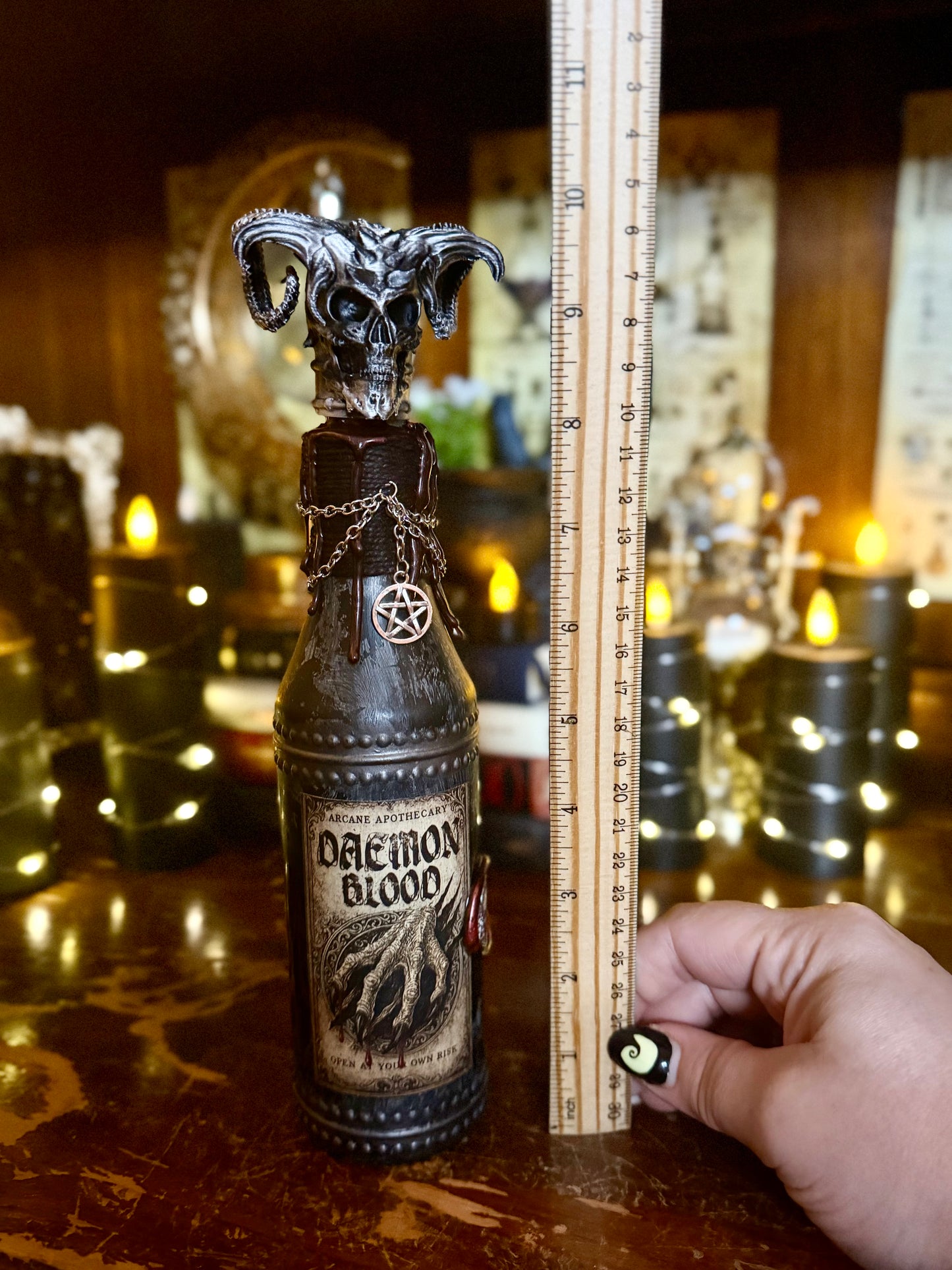 Daemon / Demon Blood Potion | Limited Edition Gothic Apothecary Bottle | Occult Halloween Decor | Dark Fantasy Collectible