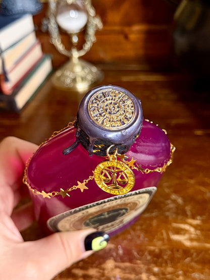 Libra Zodiac Potion Bottle | Bottled Traits of Libra | Astrology Gift | Rose Quartz Crystal Potion | Witchy Zodiac Decor | Libra Birthday Gift