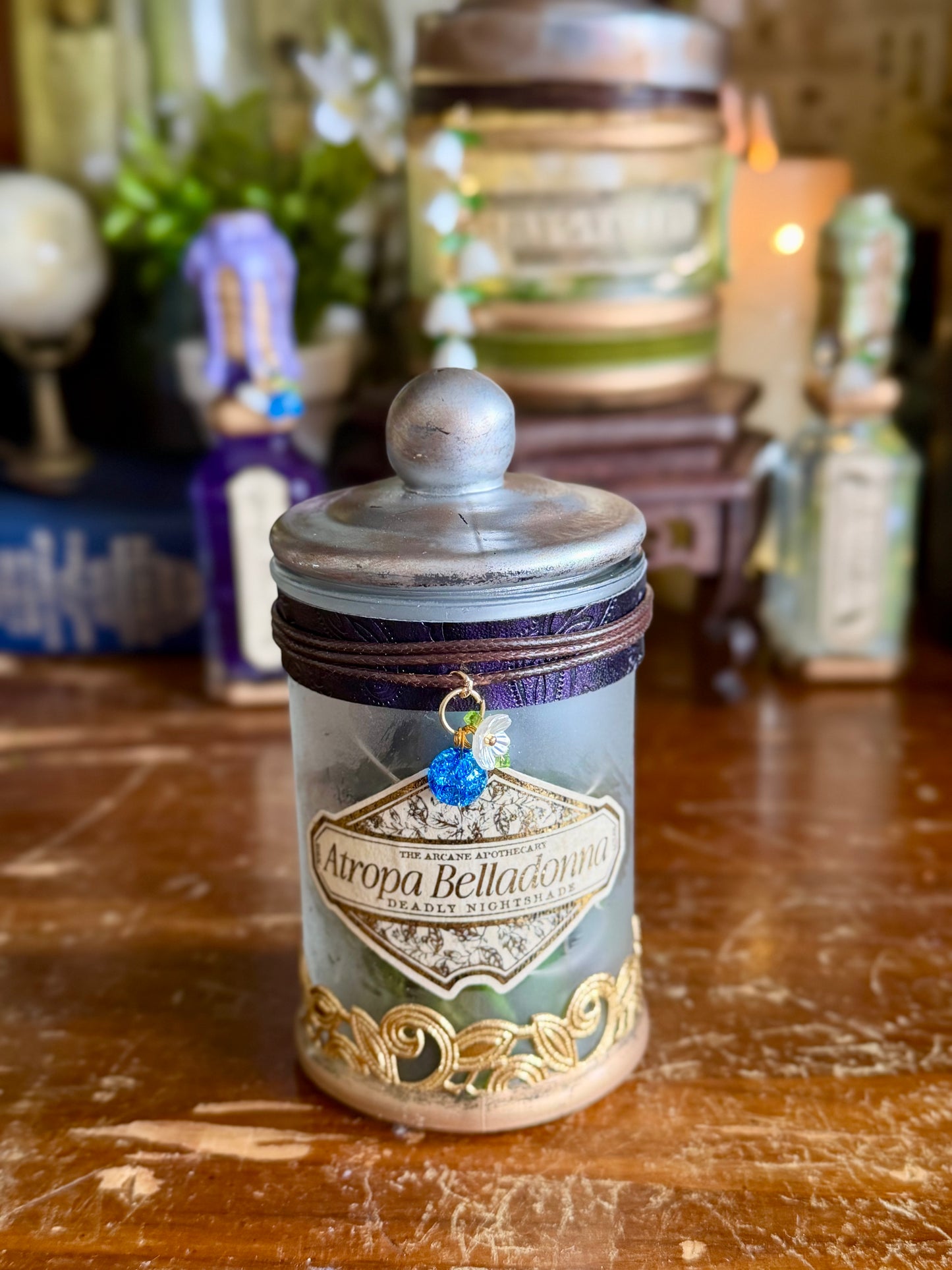 Historical Poison | Atropa Belladonna | Light Up Decorative Poison Apothecary Jar