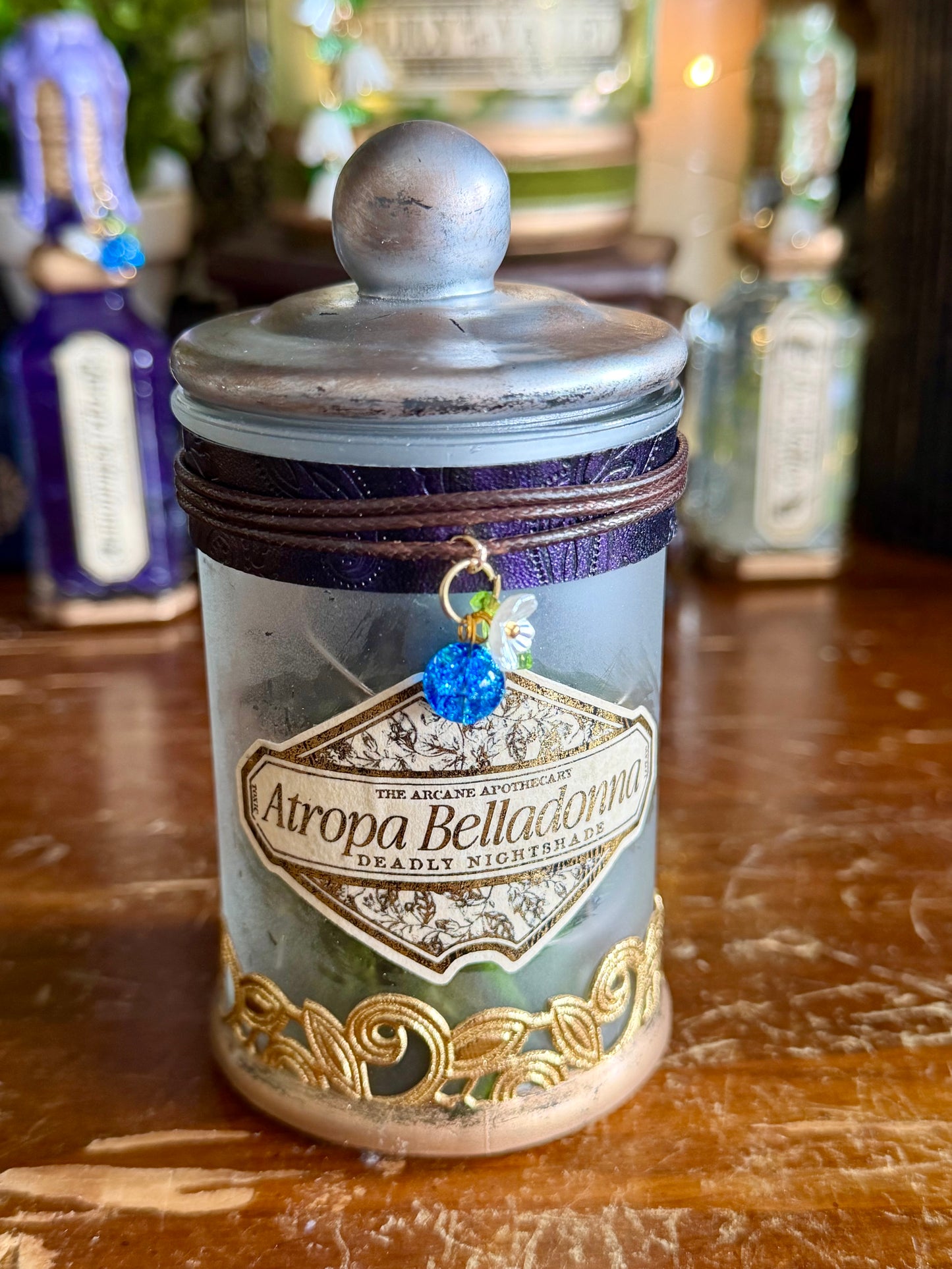 Historical Poison | Atropa Belladonna | Light Up Decorative Poison Apothecary Jar