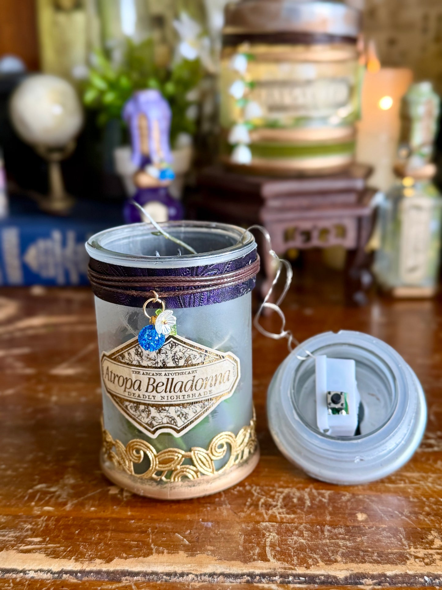 Historical Poison | Atropa Belladonna | Light Up Decorative Poison Apothecary Jar