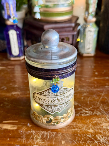 Historical Poison | Atropa Belladonna | Light Up Decorative Poison Apothecary Jar