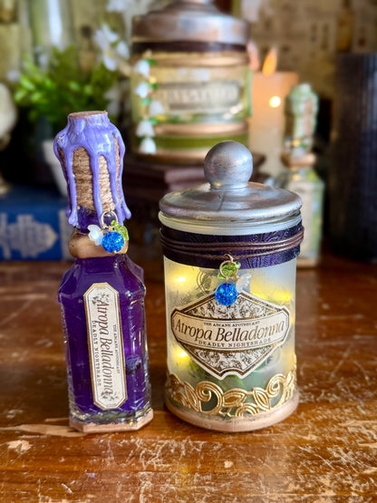 Mini Belladonna Replica Poison Potion | Decorative Apothecary Display Bottle