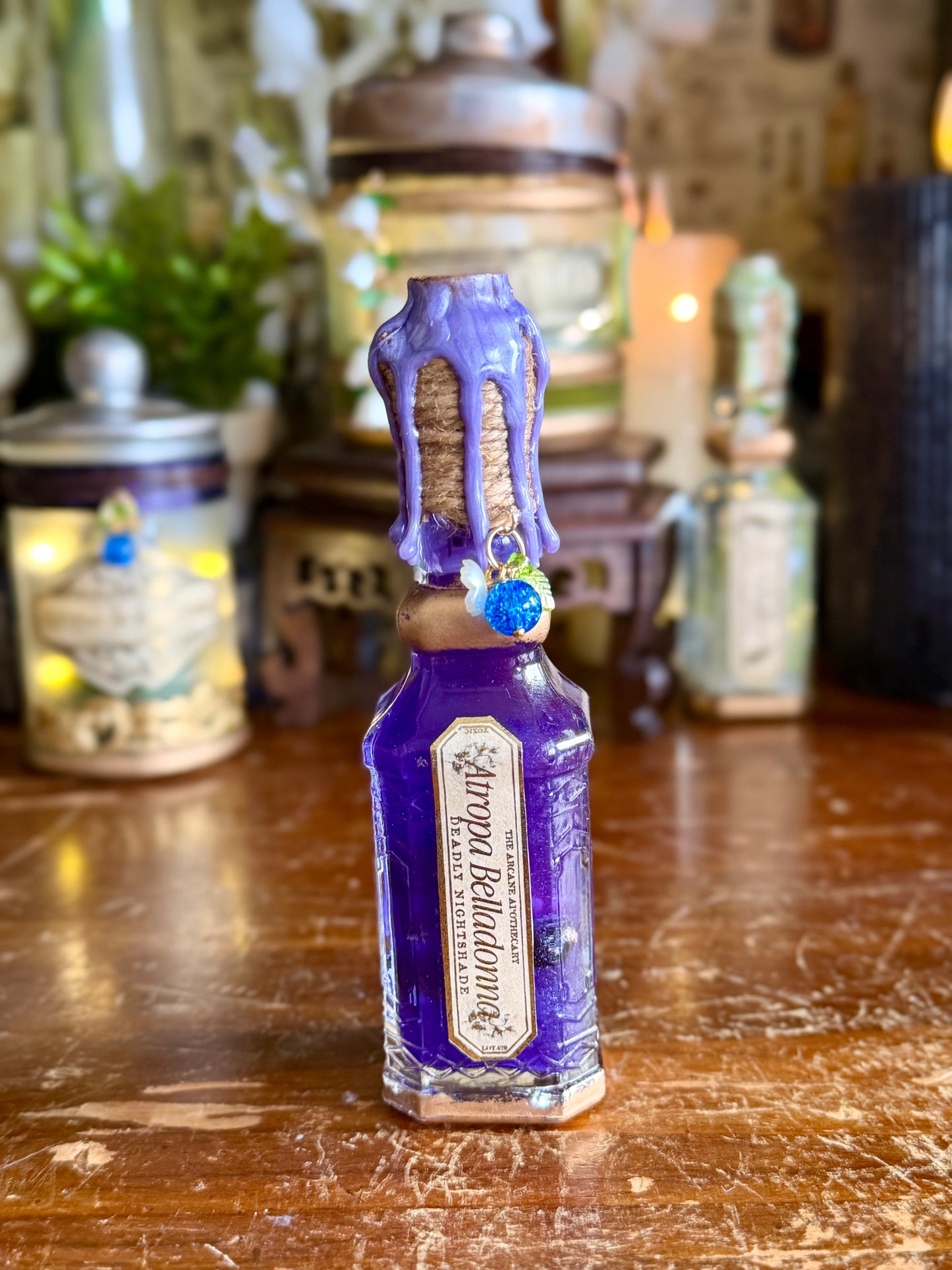 Mini Belladonna Replica Poison Potion | Decorative Apothecary Display Bottle