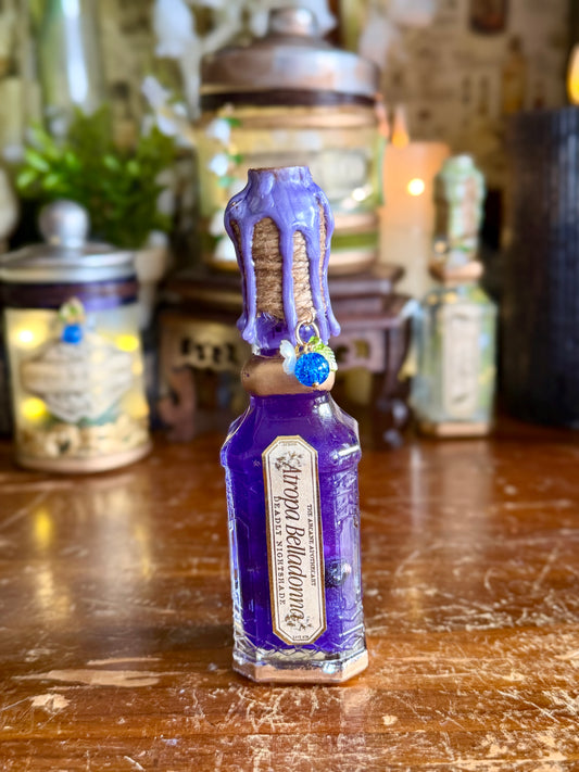 Mini Belladonna Replica Poison Potion | Decorative Apothecary Display Bottle